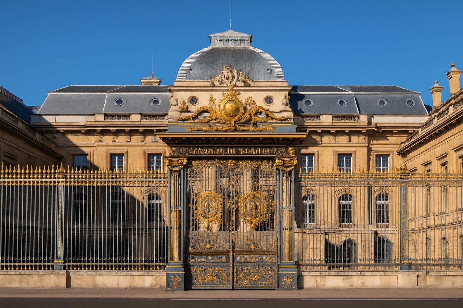 Porte richement ornée dorée
